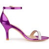 image:imageAllegra K Womens Rhinestone Sandals Stiletto Heels  3 18 inches Heel Ankle Strap Comfortable Faux Leather perfect for Evening Party Wedding Date NightPurple