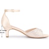 image:imageAllegra K Womens Rhinestone Satin Ankle Strap Kitten Heels SandalsChampagne