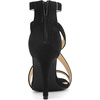 image:imageAllegra K Womens Stiletto Heel Ankle Strap Sandals  3 34 inches Heel Open Toe Comfortable Faux Suede perfect for Evening Party Wedding Date NightBlack