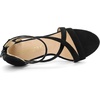 image:imageAllegra K Womens Stiletto Heel Ankle Strap Sandals  3 34 inches Heel Open Toe Comfortable Faux Suede perfect for Evening Party Wedding Date NightBlack