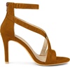 image:imageAllegra K Womens Stiletto Heel Ankle Strap Sandals  3 34 inches Heel Open Toe Comfortable Faux Suede perfect for Evening Party Wedding Date NightBrown