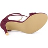 image:imageAllegra K Womens Stiletto Heel Ankle Strap Sandals  3 34 inches Heel Open Toe Comfortable Faux Suede perfect for Evening Party Wedding Date NightBurgundy