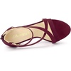 image:imageAllegra K Womens Stiletto Heel Ankle Strap Sandals  3 34 inches Heel Open Toe Comfortable Faux Suede perfect for Evening Party Wedding Date NightBurgundy