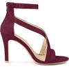 image:imageAllegra K Womens Stiletto Heel Ankle Strap Sandals  3 34 inches Heel Open Toe Comfortable Faux Suede perfect for Evening Party Wedding Date NightBurgundy
