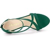 image:imageAllegra K Womens Stiletto Heel Ankle Strap Sandals  3 34 inches Heel Open Toe Comfortable Faux Suede perfect for Evening Party Wedding Date NightEmerald Green