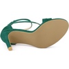 image:imageAllegra K Womens Stiletto Heel Ankle Strap Sandals  3 34 inches Heel Open Toe Comfortable Faux Suede perfect for Evening Party Wedding Date NightEmerald Green