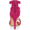 image:imageAllegra K Womens Stiletto Heel Ankle Strap Sandals  3 34 inches Heel Open Toe Comfortable Faux Suede perfect for Evening Party Wedding Date NightHot Pink