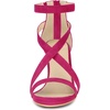 image:imageAllegra K Womens Stiletto Heel Ankle Strap Sandals  3 34 inches Heel Open Toe Comfortable Faux Suede perfect for Evening Party Wedding Date NightHot Pink
