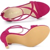 image:imageAllegra K Womens Stiletto Heel Ankle Strap Sandals  3 34 inches Heel Open Toe Comfortable Faux Suede perfect for Evening Party Wedding Date NightHot Pink