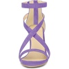 image:imageAllegra K Womens Stiletto Heel Ankle Strap Sandals  3 34 inches Heel Open Toe Comfortable Faux Suede perfect for Evening Party Wedding Date NightLight Purple