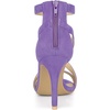 image:imageAllegra K Womens Stiletto Heel Ankle Strap Sandals  3 34 inches Heel Open Toe Comfortable Faux Suede perfect for Evening Party Wedding Date NightLight Purple