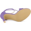 image:imageAllegra K Womens Stiletto Heel Ankle Strap Sandals  3 34 inches Heel Open Toe Comfortable Faux Suede perfect for Evening Party Wedding Date NightLight Purple