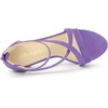 image:imageAllegra K Womens Stiletto Heel Ankle Strap Sandals  3 34 inches Heel Open Toe Comfortable Faux Suede perfect for Evening Party Wedding Date NightLight Purple