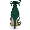 image:imageAllegra K Womens Stiletto Heel Laceup Green Sandals 7 M US  3 34 inches Heel Open Toe Comfortable Faux Suede perfect for Evening Party Wedding Date Night