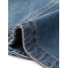 image:imageAllegra K Denim Jacket for Womens 2025 Casual Collared Long Sleeve Crop Jean JacketsGrey Blue