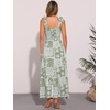 image:imageAllegra K Summer Smocked Dress for Women Spaghetti Strap Square Neck Ruffle Casual Flowy Long Maxi Sundress 2026Green