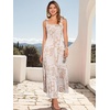 image:imageAllegra K Summer Smocked Dress for Women Spaghetti Strap Square Neck Ruffle Casual Flowy Long Maxi Sundress 2026Khaki