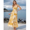 image:imageAllegra K Summer Smocked Dress for Women Spaghetti Strap Square Neck Ruffle Casual Flowy Long Maxi Sundress 2026Yellow