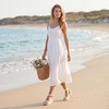 image:imageAllegra K Wedges Sandal Platform Open Toe Ankle Strap Espadrille Wedge Heel Sandals for WomenWhite