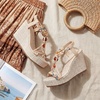 image:imageAllegra K Womens Bohemia Pull on Platform Wedge Heel SandalsBeige3