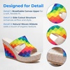 image:imageAllegra K Womens Colorful Printed Hollowout Platform PeepToe Slip SandalsColorful