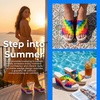 image:imageAllegra K Womens Colorful Printed Hollowout Platform PeepToe Slip SandalsColorful