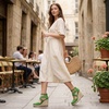 image:imageAllegra K Womens Espadrilles Closed Toe Wedges Heels SandalsOlive Green