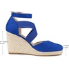 image:imageAllegra K Womens Espadrilles Closed Toe Wedges Heels SandalsRoyal Blue