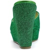 image:imageAllegra K Womens Glitter Platform Slip on Wedge Heels Green Sandals 7 m US