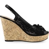 image:imageAllegra K Womens Lace Platform Wedges Wedge Heel SandalsBlack