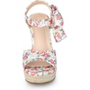 image:imageAllegra K Womens Platform Sandal Wedge Heels  4 12 inches Heel Espadrille Bow Comfortable Fabric perfect for Evening Party Wedding Date NightRed