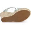image:imageAllegra K Womens Platform Sandal Wedge Heels  4 12 inches Heel Espadrille Bow Comfortable Fabric perfect for Evening Party Wedding Date NightSky Blue