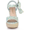 image:imageAllegra K Womens Platform Sandal Wedge Heels  4 12 inches Heel Espadrille Bow Comfortable Fabric perfect for Evening Party Wedding Date NightSky Blue