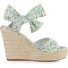 image:imageAllegra K Womens Platform Sandal Wedge Heels  4 12 inches Heel Espadrille Bow Comfortable Fabric perfect for Evening Party Wedding Date NightSky Blue