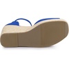image:imageAllegra K Womens Platform Sandals Wedge Heel  3 78 inches Heel Espadrille Ankle Strap Comfortable Faux Suede perfect for Evening Party Wedding Date NightDark Blue