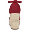 image:imageAllegra K Womens Platform Sandals Wedge Heel  3 78 inches Heel Espadrille Ankle Strap Comfortable Faux Suede perfect for Evening Party Wedding Date NightRed