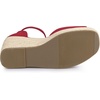 image:imageAllegra K Womens Platform Sandals Wedge Heel  3 78 inches Heel Espadrille Ankle Strap Comfortable Faux Suede perfect for Evening Party Wedding Date NightRed