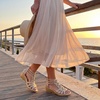 image:imageAllegra K Womens Rhinestone Hollow Out Back Zipper Platform Peeptoe SandalsLigth Brown