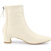 image:imageAllegra K Womens Square Toe Block Heels Ankle Boots  Low Heeled Back Zip ChunkyHeel 18 Inches Party Halloween days Christmas Days Dating EveningCream