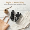image:imageAllegra K Womens Walking Sandals Elastic Strap Wedge Heel SandalsBlack1