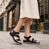 image:imageAllegra K Womens Walking Sandals Elastic Strap Wedge Heel SandalsBlack1