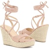 image:imageAllegra K Womens Wedges Espadrilles Cross Strap Lace Up Platform Wedge Heels SandalsPink