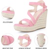image:imageAllegra K Womens Wedges Heels Platform Strappy Ankle Strap Espadrilles Wedge SandalsPink