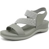 image:imageAllegra K Womens Walking Sandals Elastic Strap Wedge Heel SandalsGreen1
