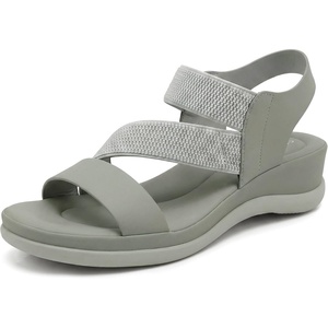 image:imageAllegra K Womens Walking Sandals Elastic Strap Wedge Heel SandalsGreen1