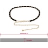 image:imageAllegra K Women Gold Tone Metal Rhombus Chains Slim Waistband Cinch BeltBlack