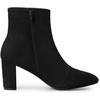 image:imageAllegra K Womens Chunky Heels Zipper Ankle Boots  Round Toe Wide Calf Heel 3 Inches Party Halloween days Christmas Days Dating EveningBlack