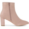 image:imageAllegra K Womens Chunky Heels Zipper Ankle Boots  Round Toe Wide Calf Heel 3 Inches Party Halloween days Christmas Days Dating EveningDust Pink