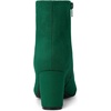 image:imageAllegra K Womens Chunky Heels Zipper Ankle Boots  Round Toe Wide Calf Heel 3 Inches Party Halloween days Christmas Days Dating EveningEmerald Green