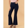 image:imageAllegra K Womens Flare Jeans 70s Outfits High Waisted Stretchy Denim Pants Trendy Bell Bottom JeansBlackblue